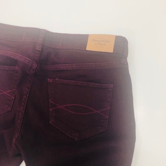 [Abercrombie & Fitch] Maroon Skinny Jeans Pants - Picture 4 of 7